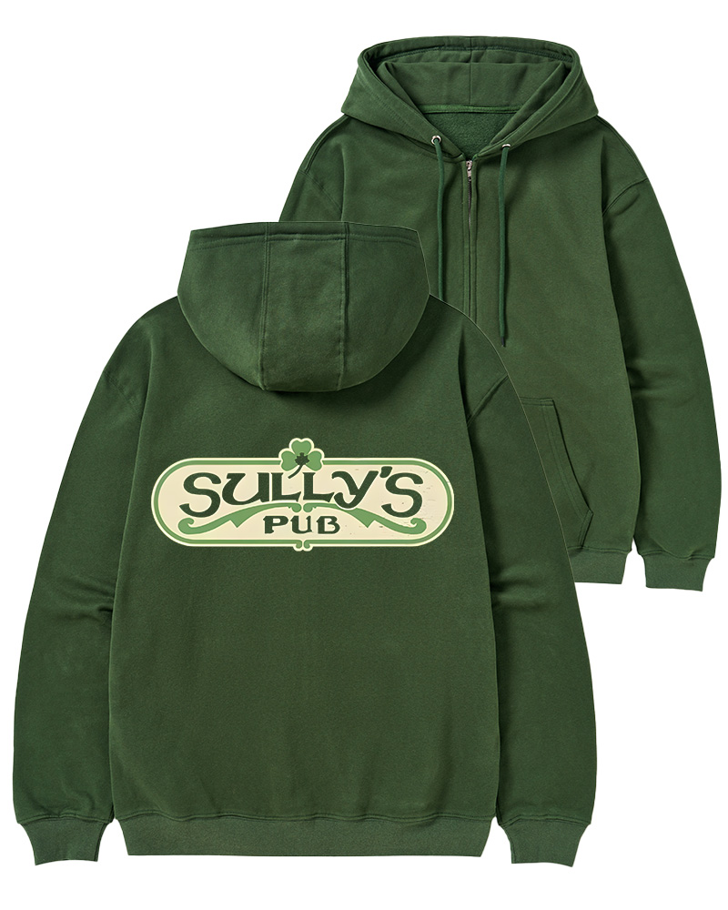 TheRetroTee Bar and Pub Culture 1970s Zip-Up Hoodie