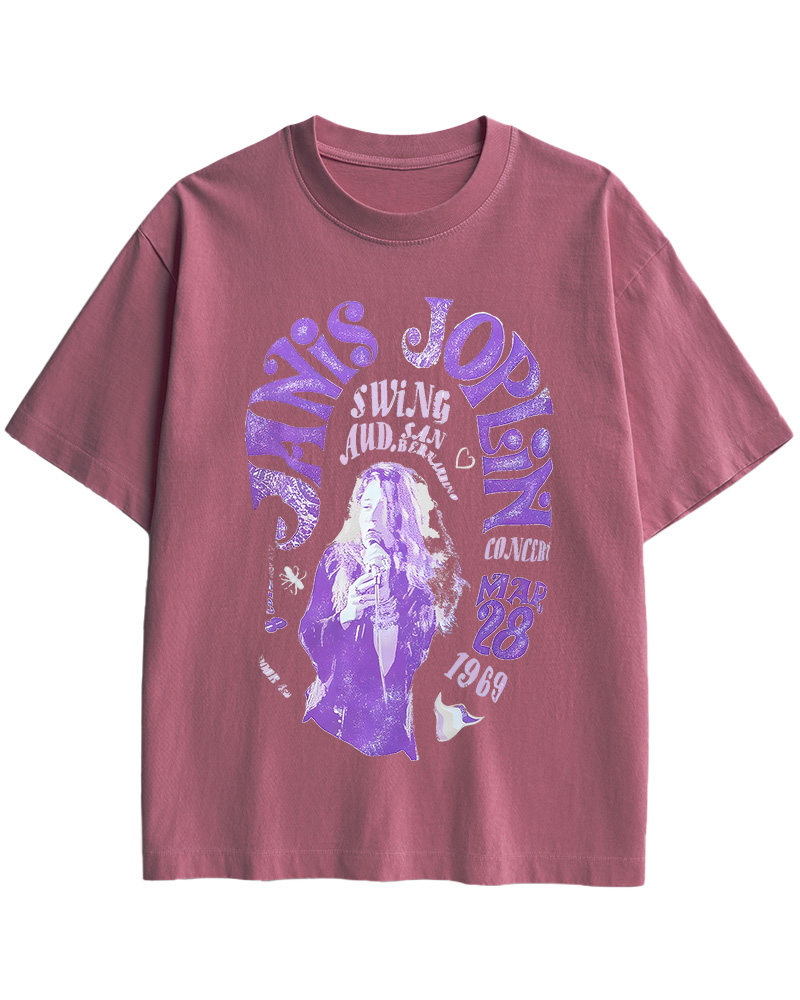 TheRetroTee JANIS JOPLIN 1970s Cotton T-Shirt