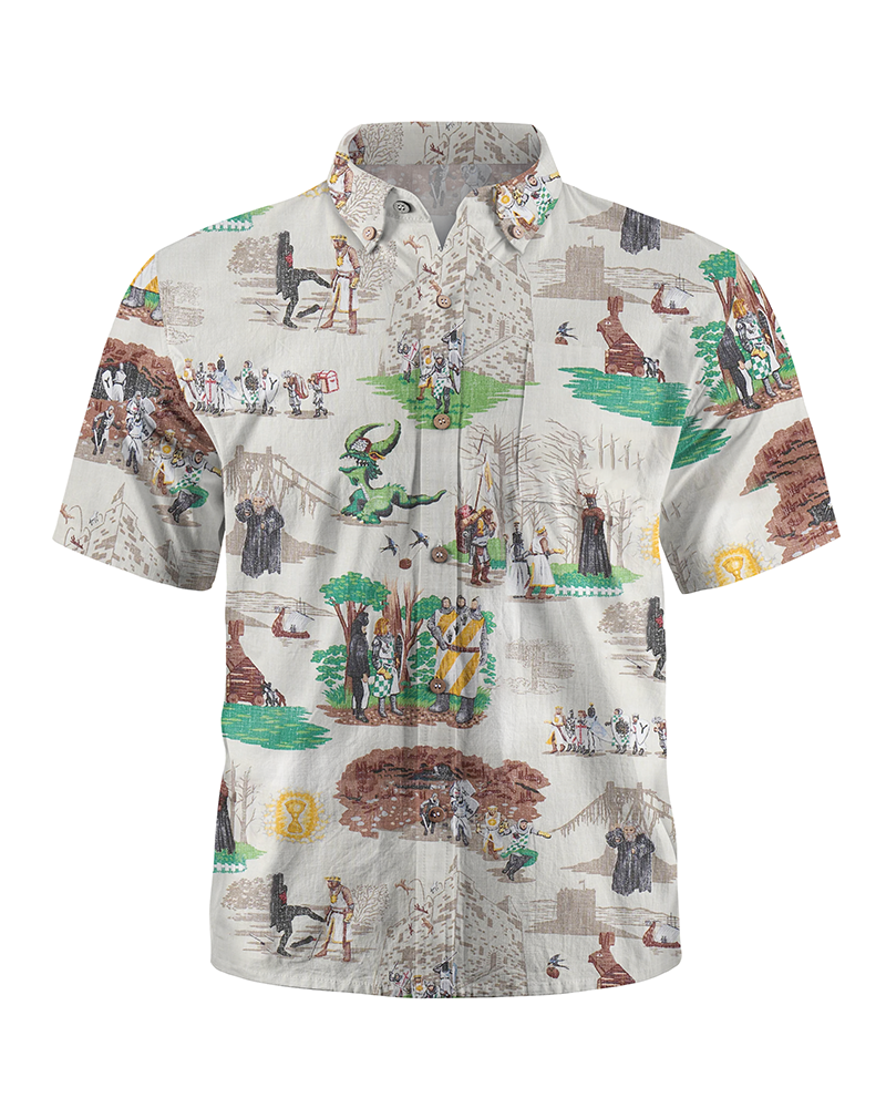 TheRetroTee Monty Python And The Holy Grail Hawaian Shirt