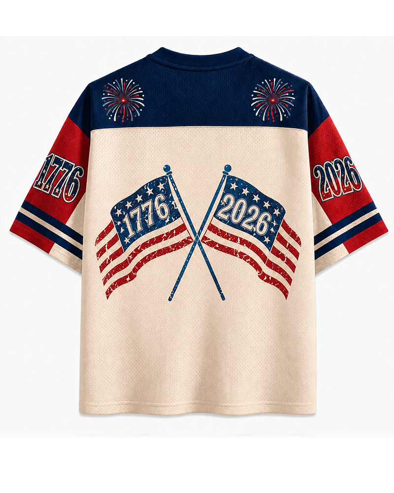 TheRetroTee We're All In This Together For Freedom Vintage Mesh Jersey