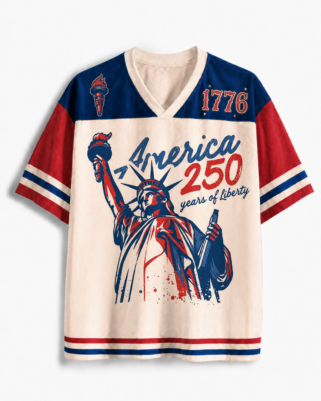 TheRetroTee 250 Years Of Liberty Vintage Mesh Jersey