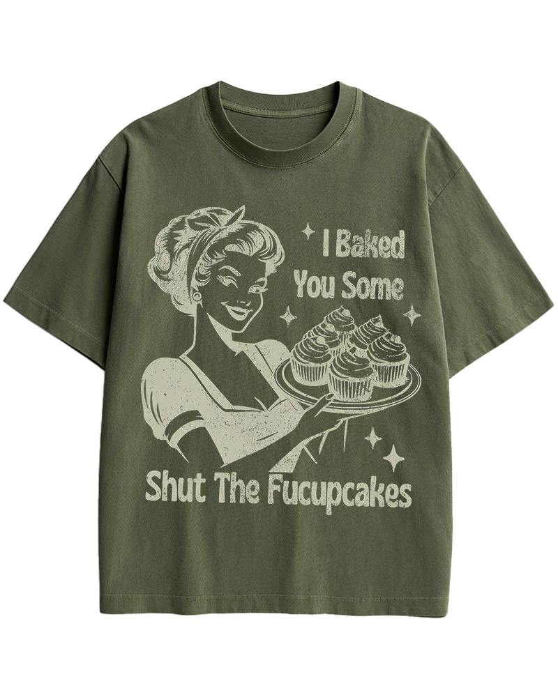 TheRetroTee 50s Shut The Fucupcakes Cotton T-Shirt