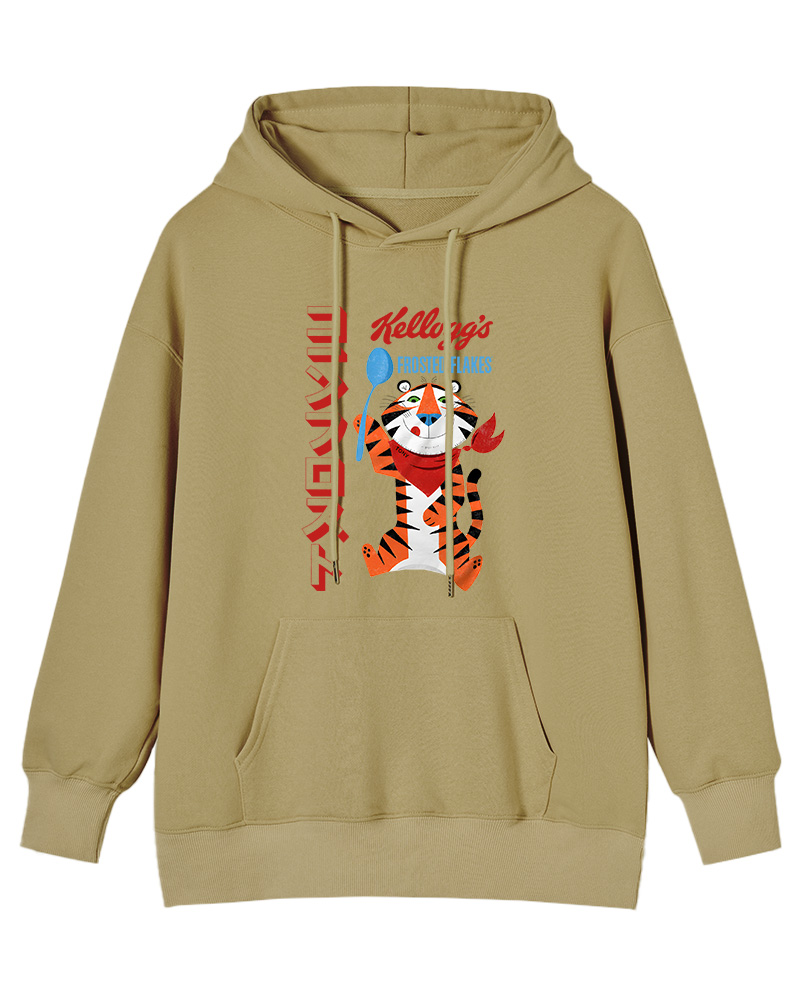 TheRetroTee Frosted Flakes Tony the Tiger Ringer Cotton Hoodie