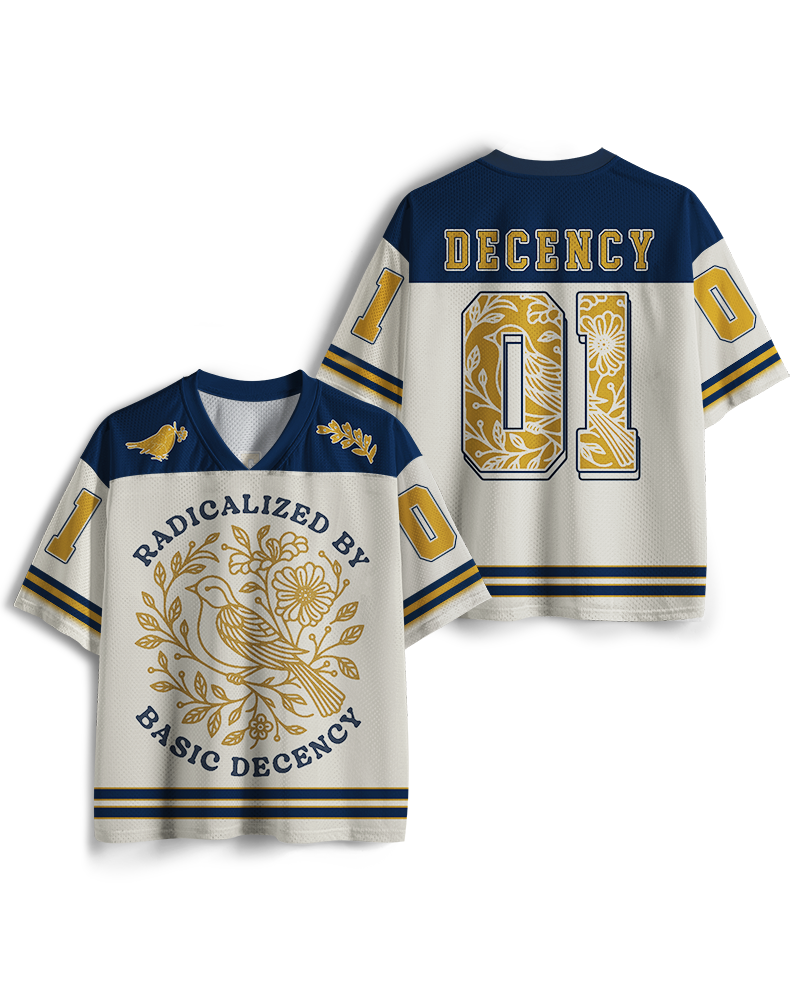 TheRetroTee Radicalized By Basic Decency Mesh Jersey