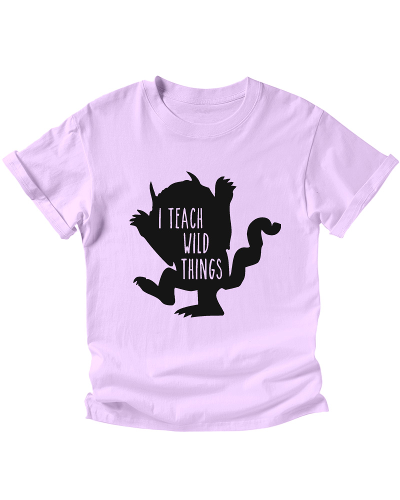 TheRetroTee I Teach Wild Things 1960s Kids T-Shirt