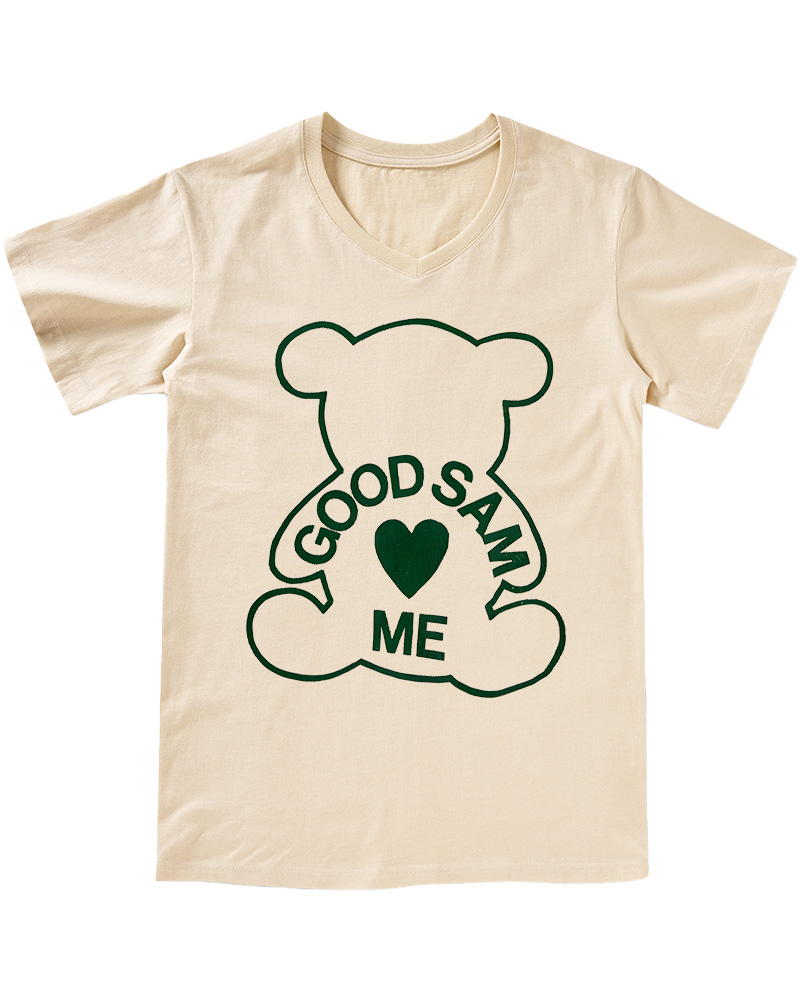 TheRetroTee 90s Sam Loves Me 1970s V-neck T-Shirt