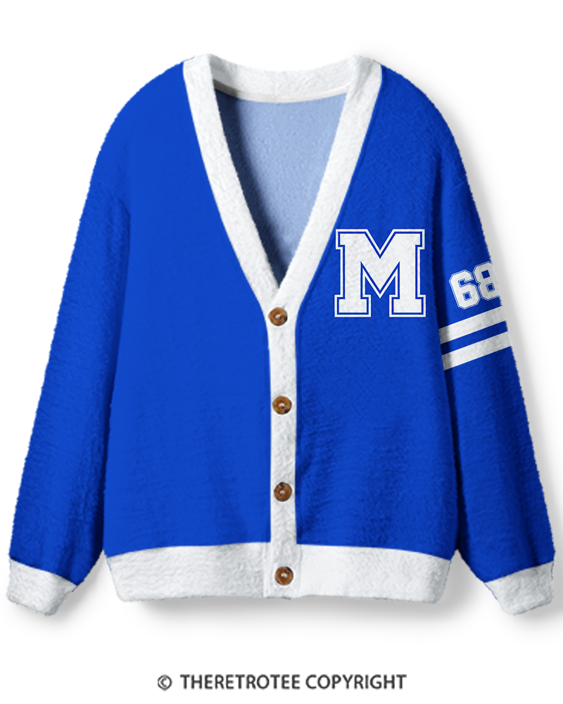 TheRetroTee Vintage Custom Campus Heritage Unisex Cardigan Sweater