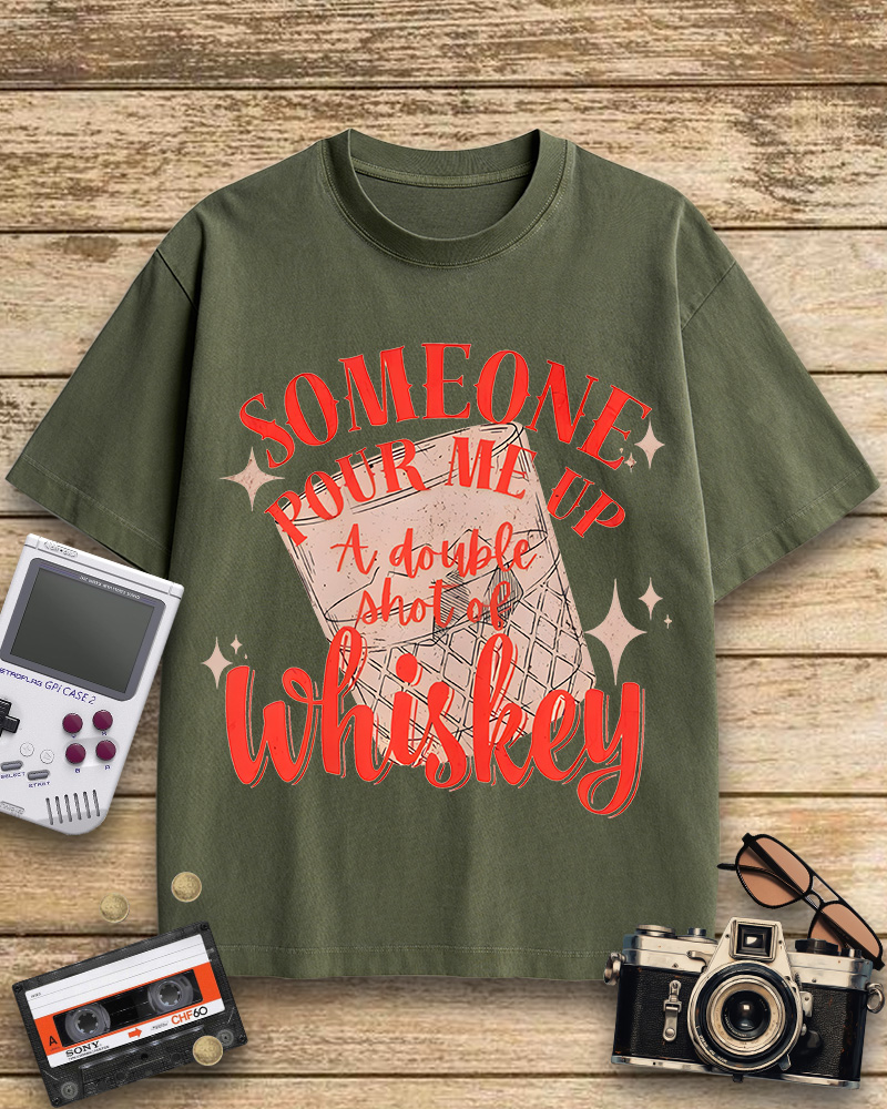 TheRetroTee Whiskey Cotton T-Shirt