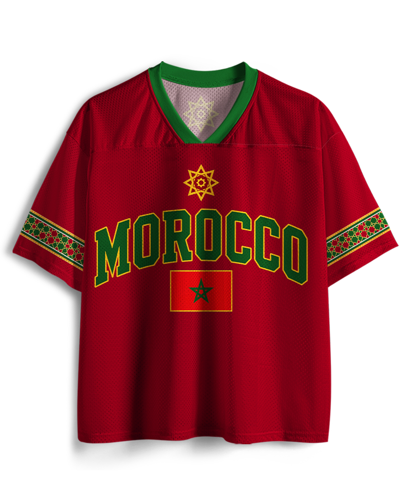 TheRetroTee Custom Morocco Soccer Mesh Jersey