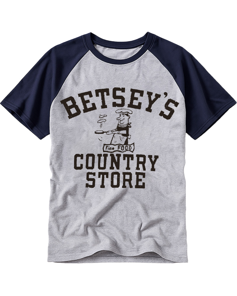 TheRetroTee 60s Country Store Raglan Baseball T-Shirt