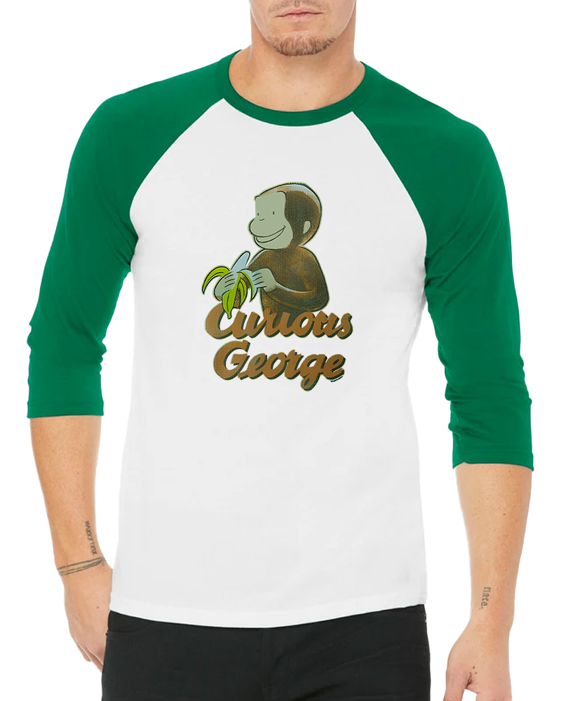 TheRetroTee Banana-Themed Adventure Long Sleeve Raglan T-Shirt