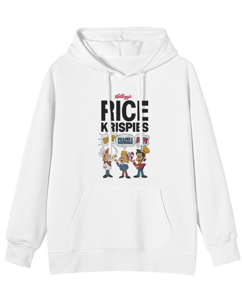 TheRetroTee Rice Krispies Snap, Crackle, and Pop 1970s Cotton Hoodie