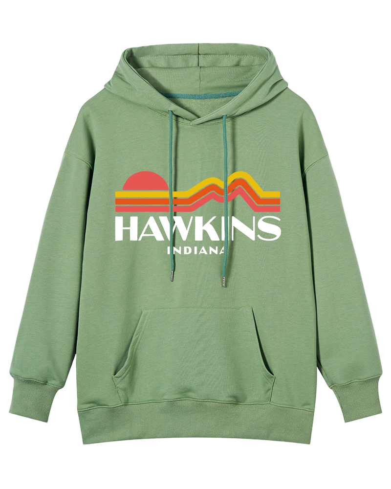 TheRetroTee Retro Hawkins Indiana Unisex Cotton Hoodie
