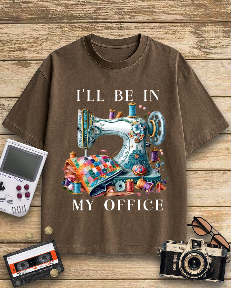 TheRetroTee I'll Be In My Office Cotton T-Shirt