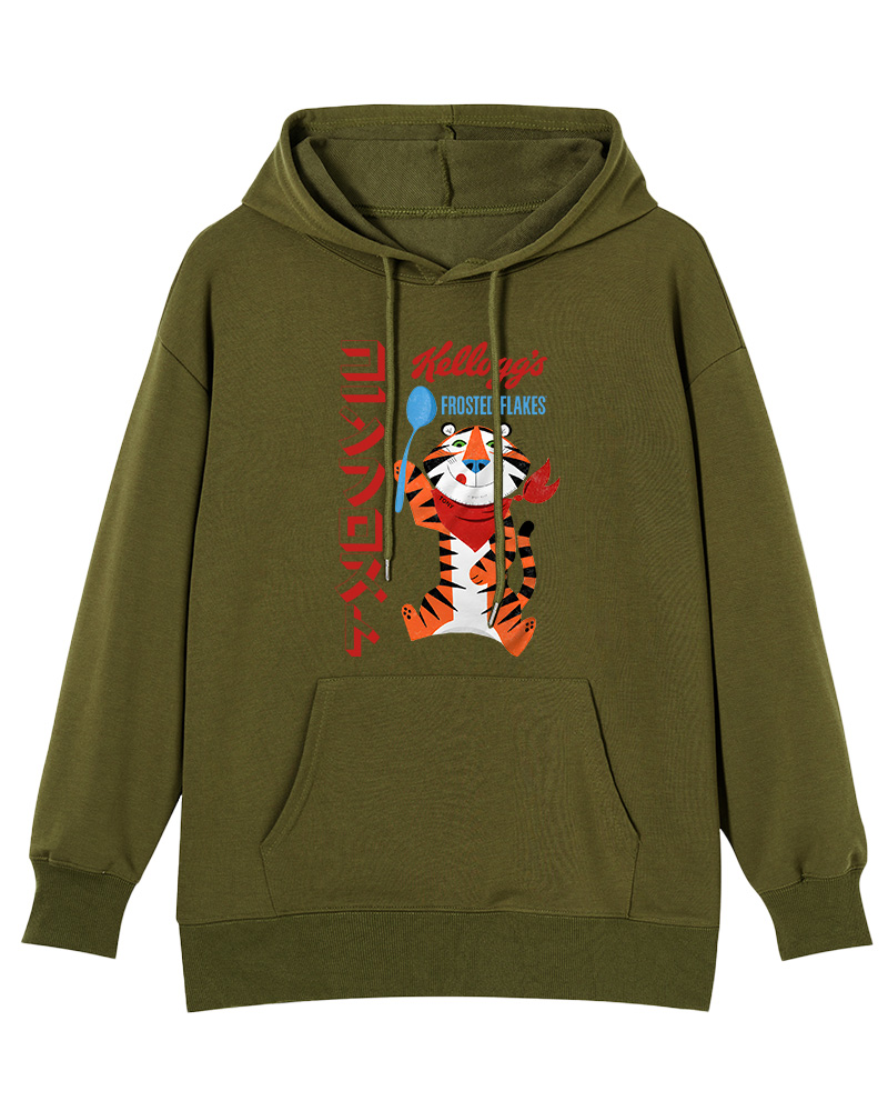 TheRetroTee Frosted Flakes Tony the Tiger Ringer Cotton Hoodie