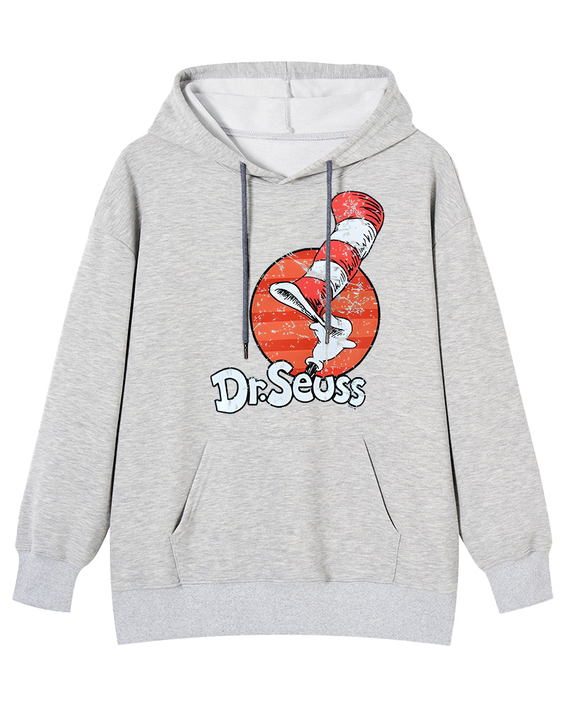 TheRetroTee Striped Hat Poet Nostalgic Hoodie