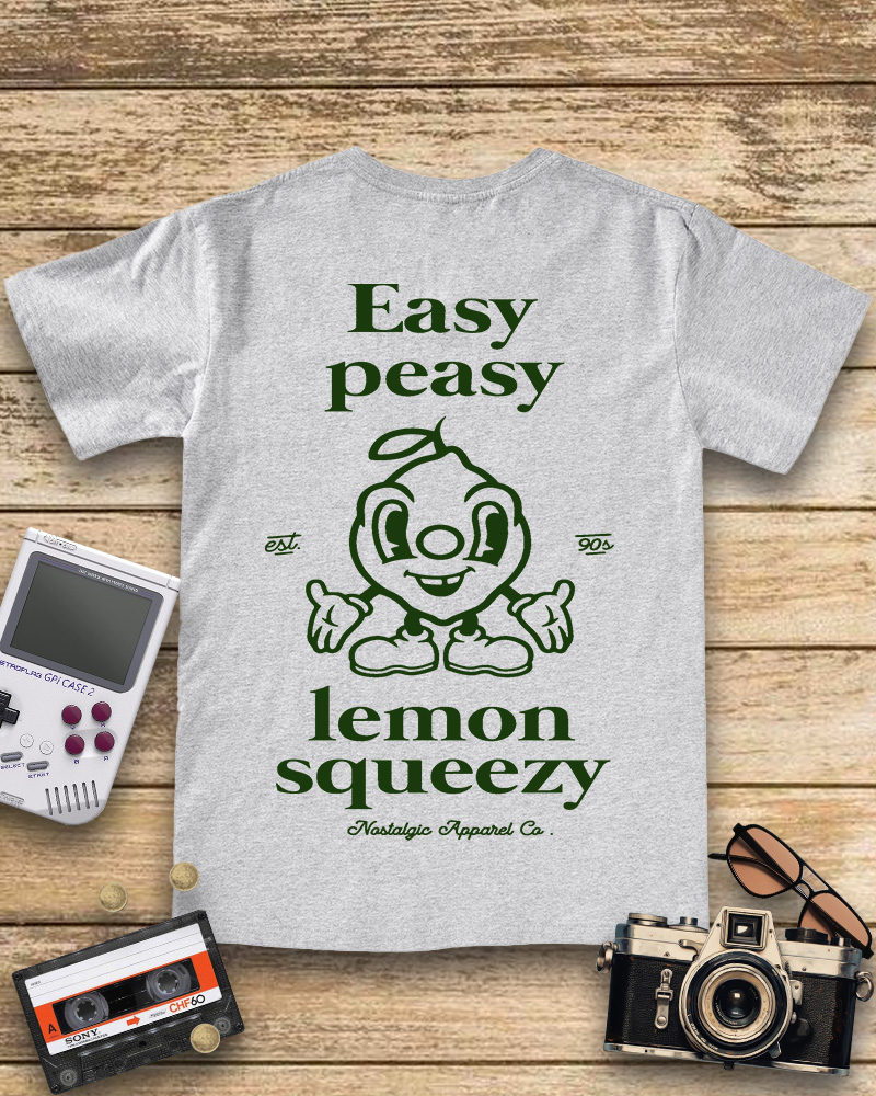 TheRetroTee Easy Peasy Lemon Squeezy  V-neck T-Shirt