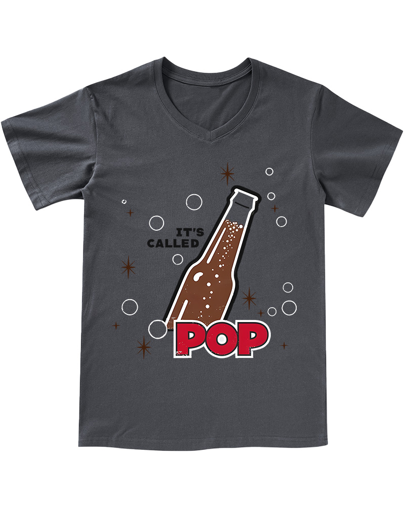 TheRetroTee It's Called Pop 1950s V-neck T-Shirt