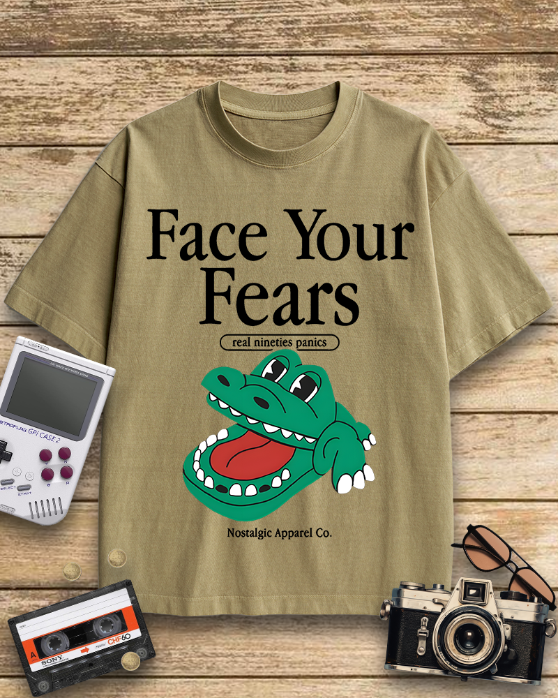 TheRetroTee Face Your Fears Cotton T-Shirt