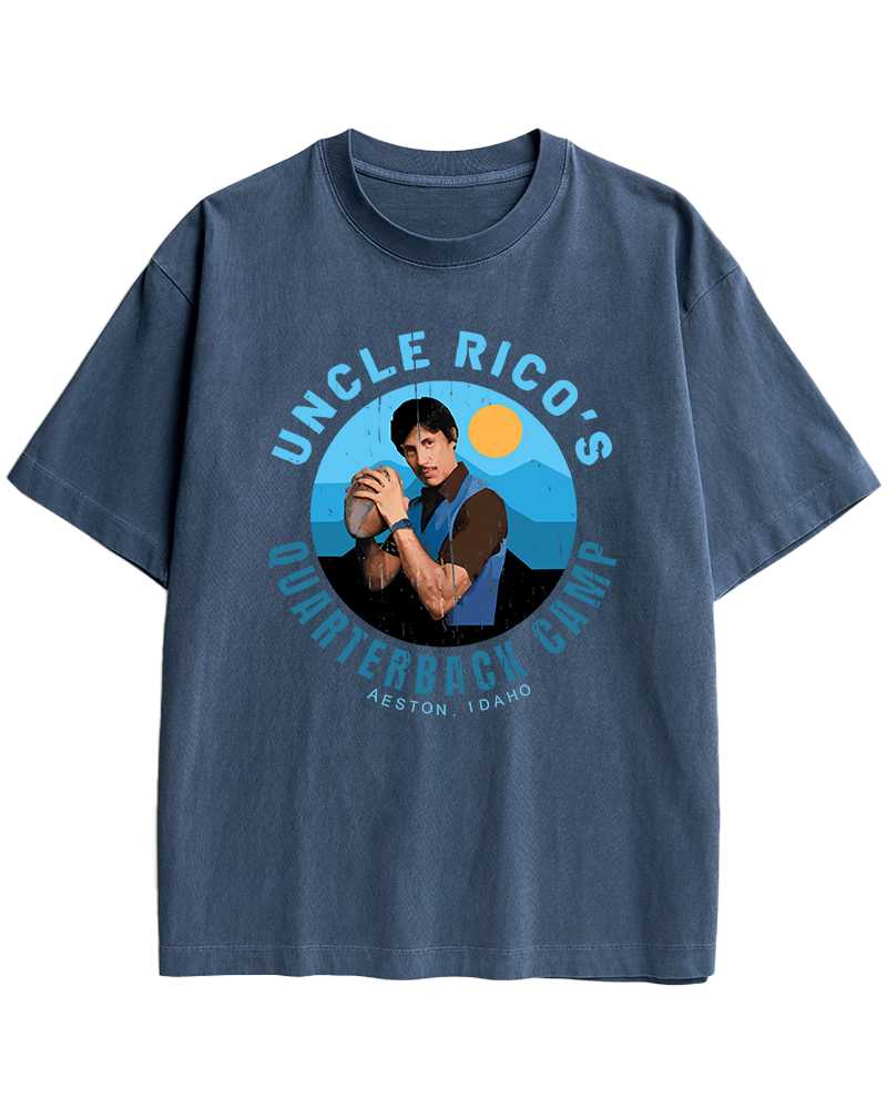 TheRetroTee Uncle Rico's Quarterback Camp 1980s Cotton T-Shirt