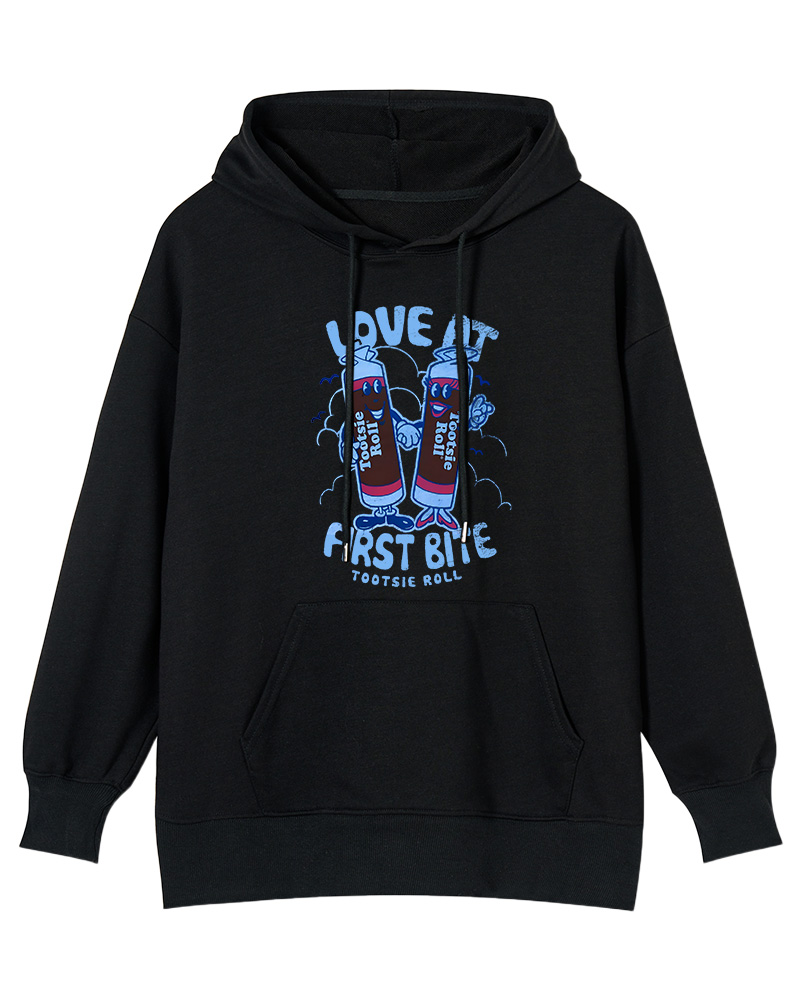 TheRetroTee Tootsie Roll - Love At First Bite Juniors 1960s Cotton Hoodie