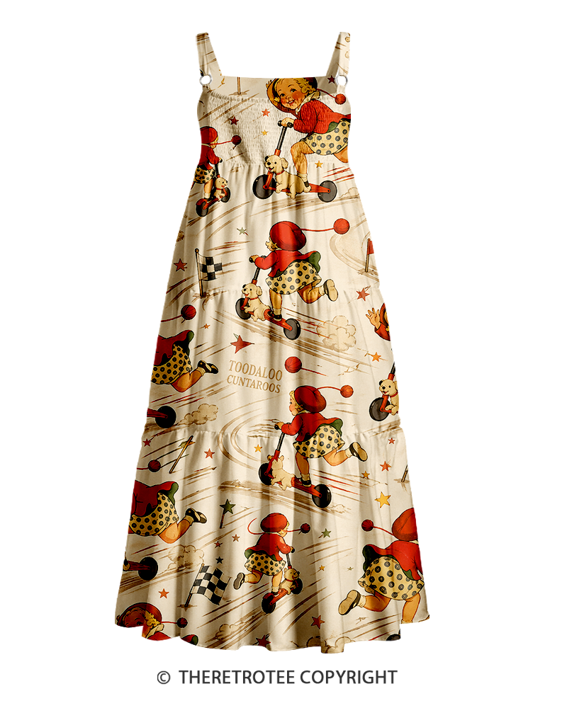 TheRetroTee ——  Vintage Straps Maxi Dress