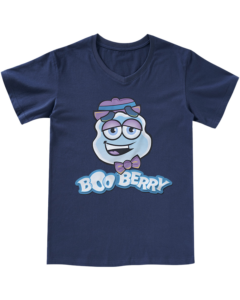 TheRetroTee Boo Berry 1960s V-neck T-Shirt