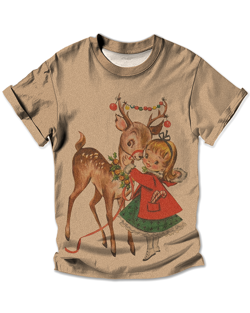 Retro Cat All-Over Print T-Shirt