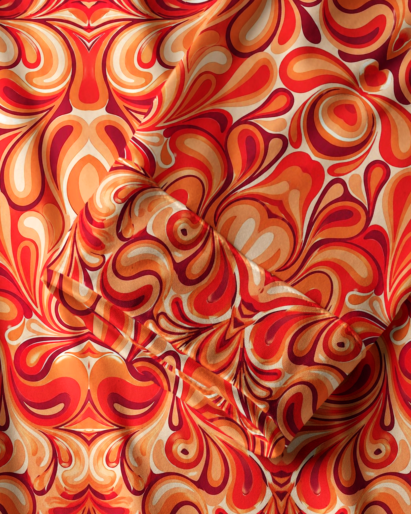 TheRetroTee 70s Psychedelic Swirl Heart Vintage Pajama Set