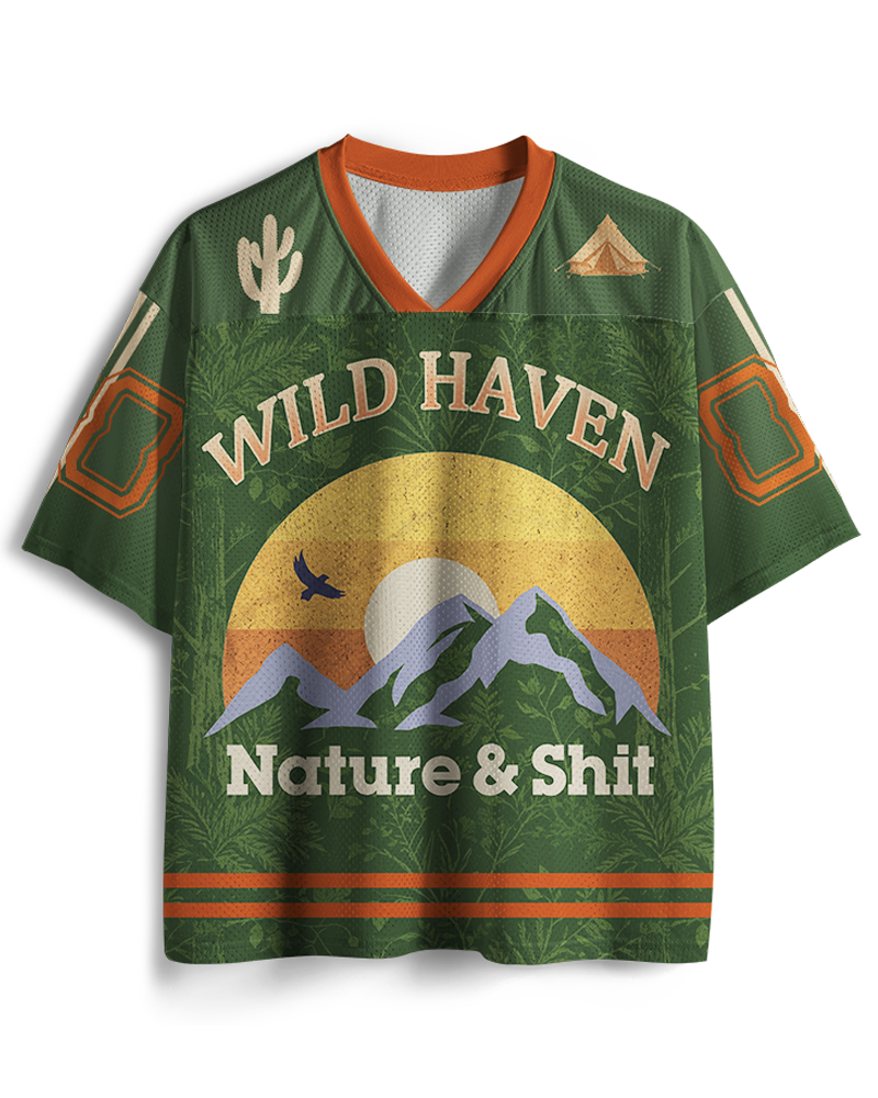 TheRetroTee Nature & Shit 1970s Mesh Jersey