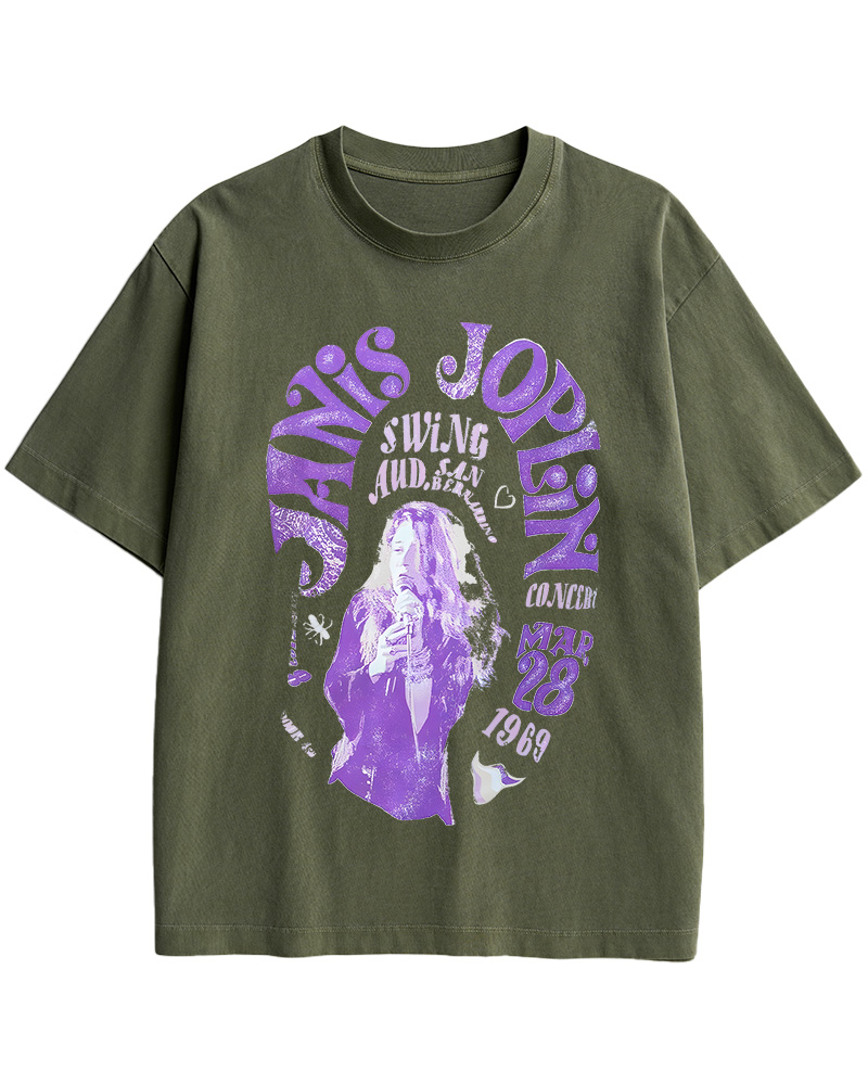 TheRetroTee JANIS JOPLIN 1970s Cotton T-Shirt