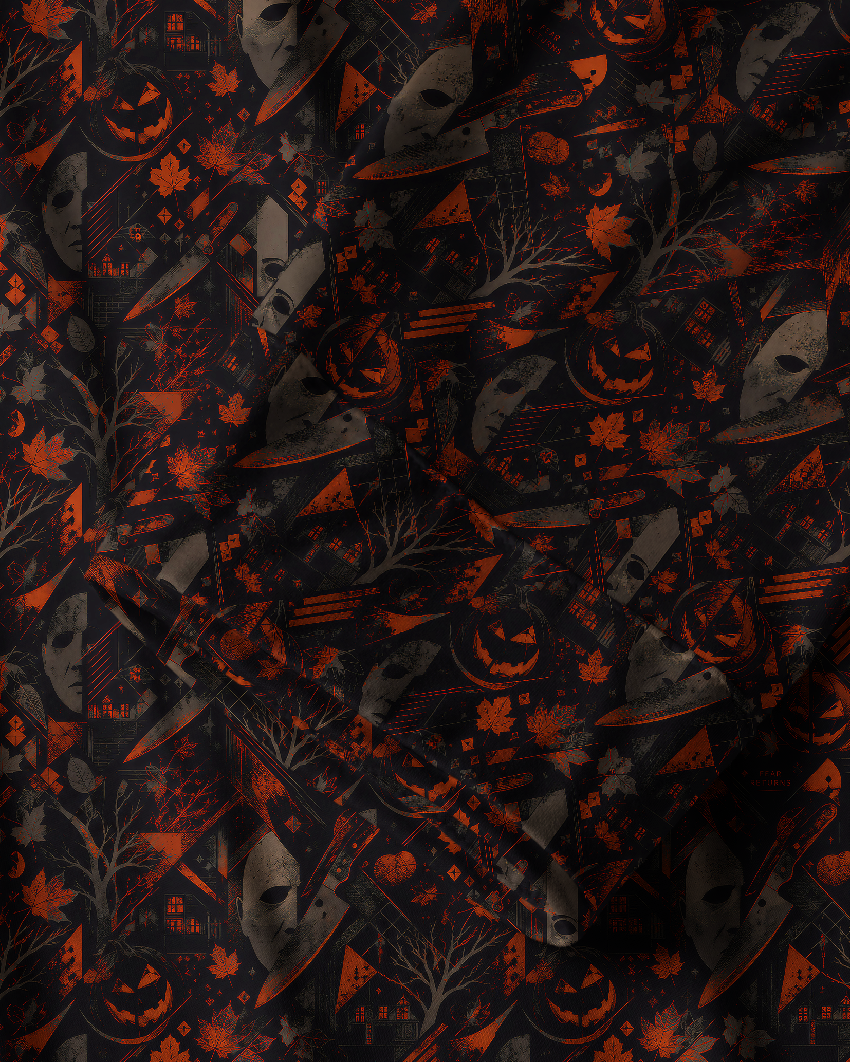 TheRetroTee Spooky Halloween Night Vintage Pajama Set