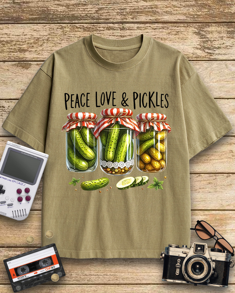 TheRetroTee Dill Pickle 1970s Cotton T-Shirt