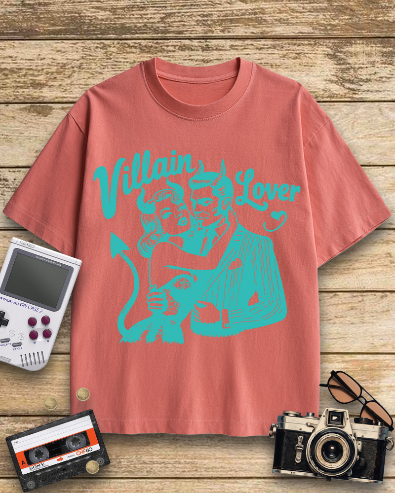 TheRetroTee Villain Lover Gothic 1960s Cotton T-Shirt
