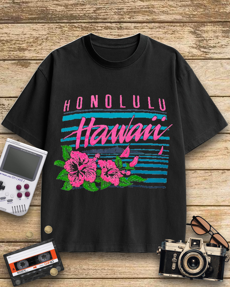 TheRetroTee 80s Honolulu Cotton T-Shirt