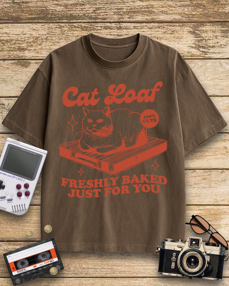 TheRetroTee Cat Loaf 2010s Cotton T-Shirt
