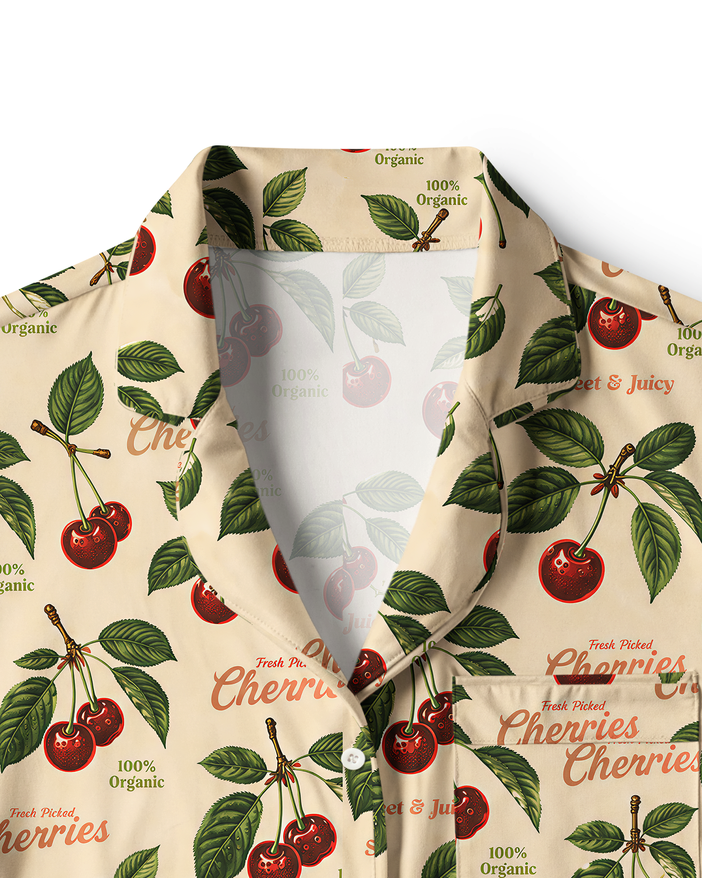 TheRetroTee Cherry Fruit Vintage Pajama Set