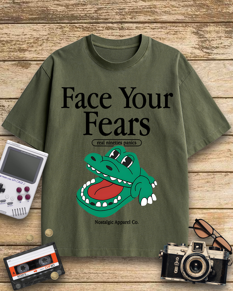 TheRetroTee Face Your Fears Cotton T-Shirt