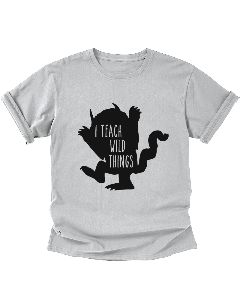 TheRetroTee I Teach Wild Things 1960s Kids T-Shirt