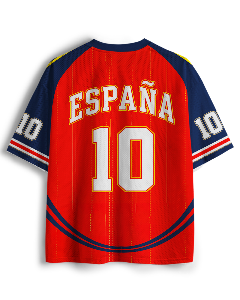 TheRetroTee Spain Soccer Heritage Mesh Jersey