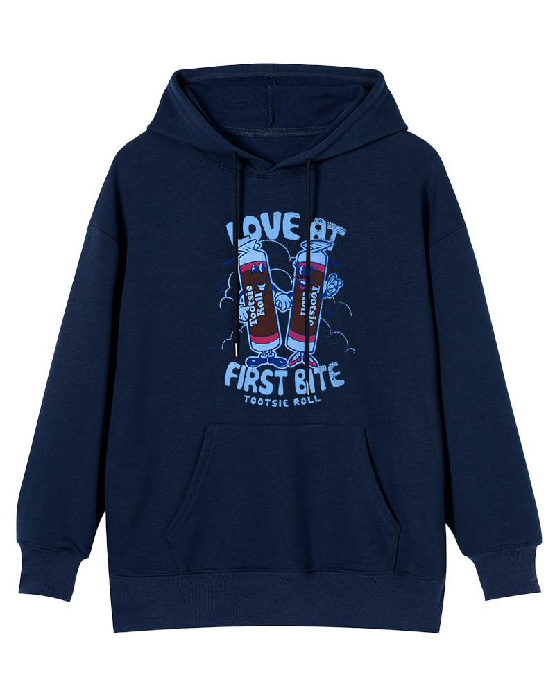 TheRetroTee Tootsie Roll - Love At First Bite Juniors 1960s Cotton Hoodie
