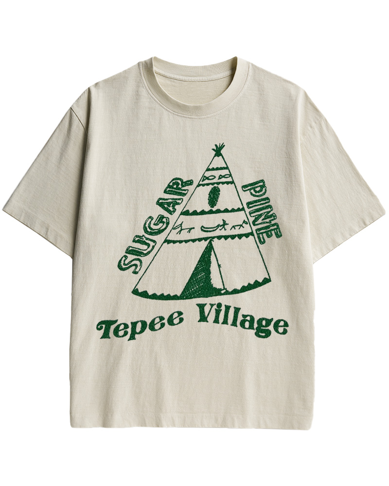 TheRetroTee 70s Sugar Pine Tepee Cotton T-Shirt