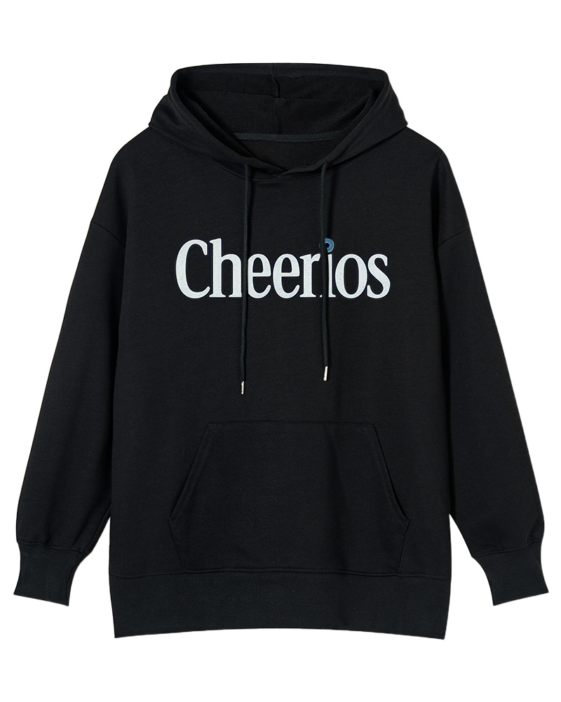 TheRetroTee 1940s Cheerios Breakfast Nostalgic Cotton Hoodie