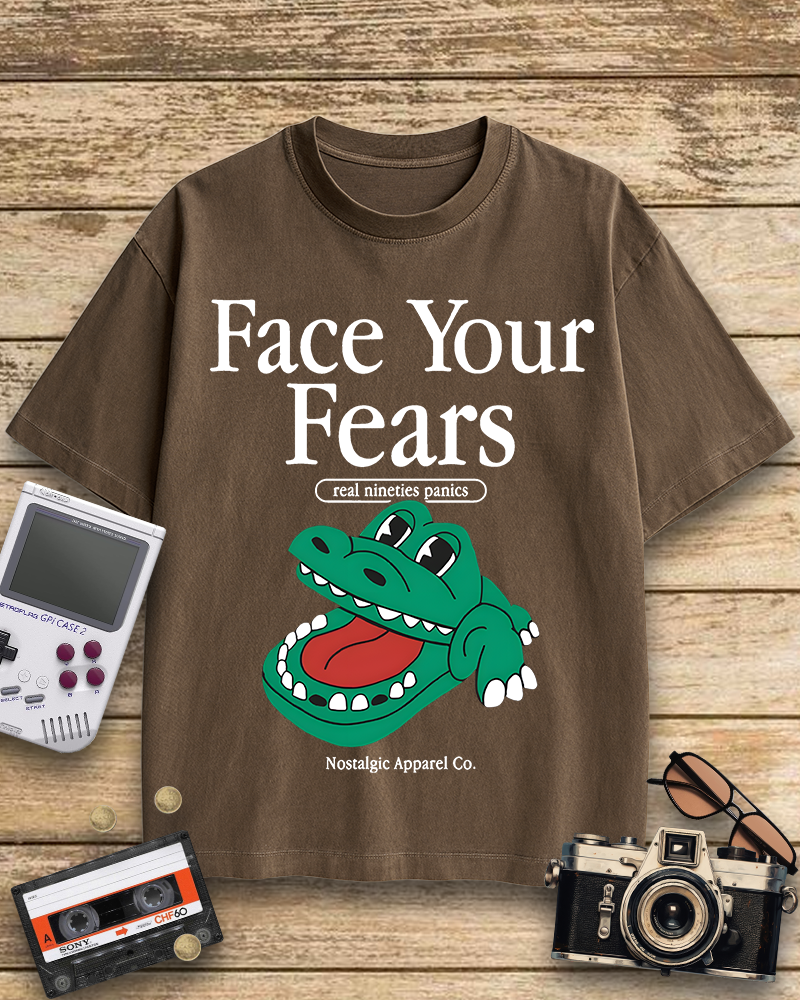 TheRetroTee Face Your Fears Cotton T-Shirt