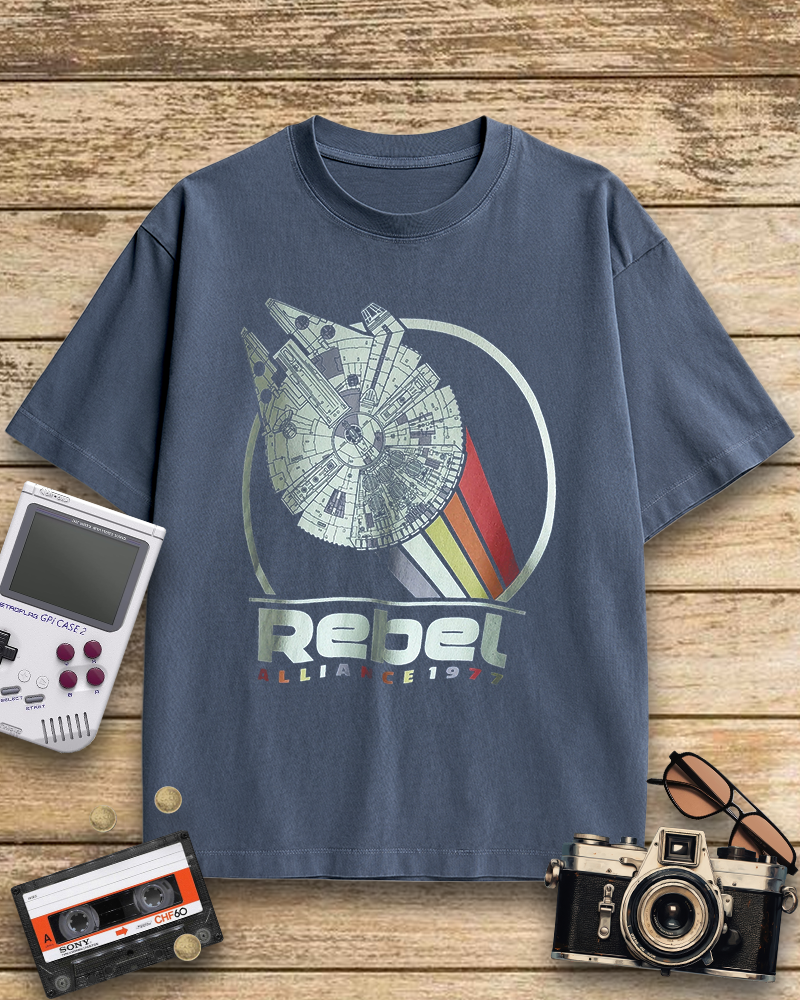 TheRetroTee Rebel Alliance 1977 Navy Nostalgic T-Shirt