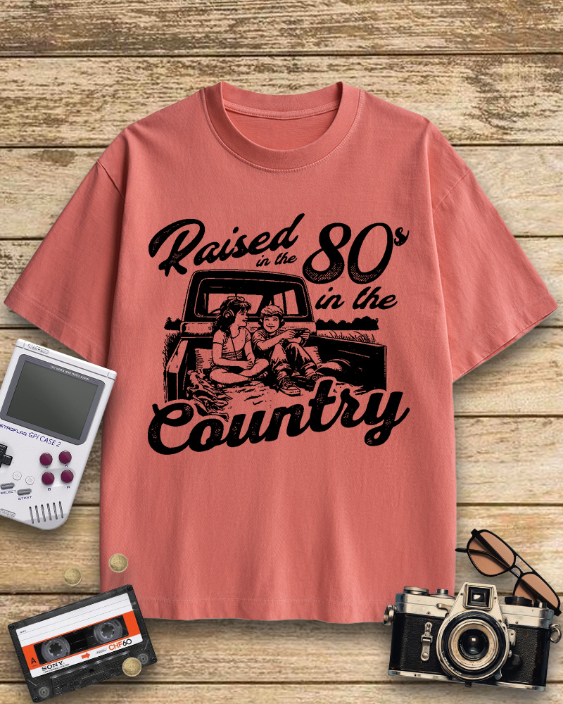 TheRetroTee Raised in 80s Cotton T-Shirt