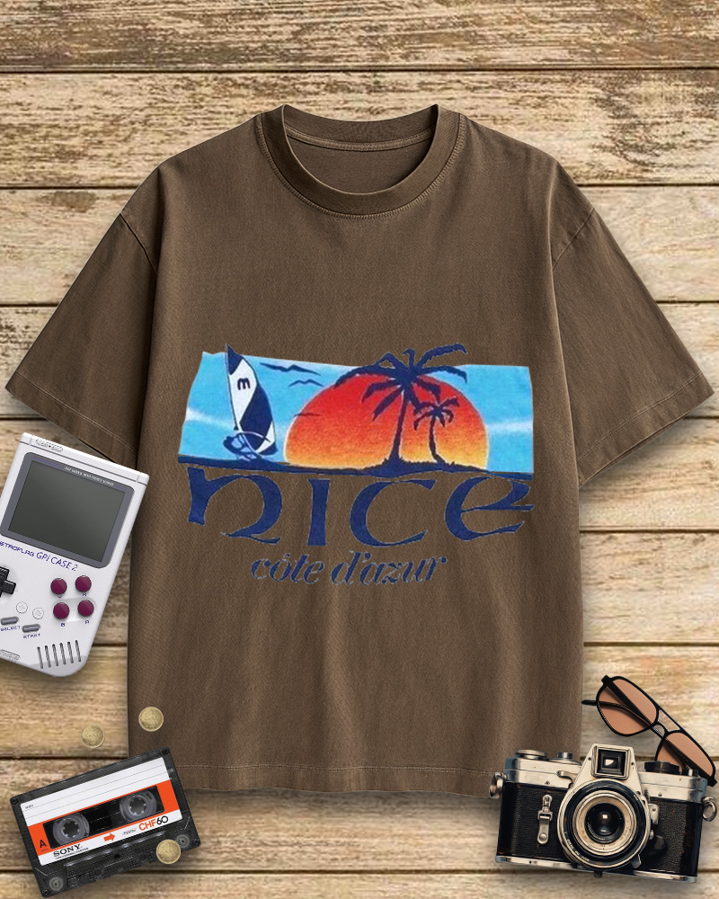 TheRetroTee Vintage Nice French Riviera 1990s Cotton T-Shirt
