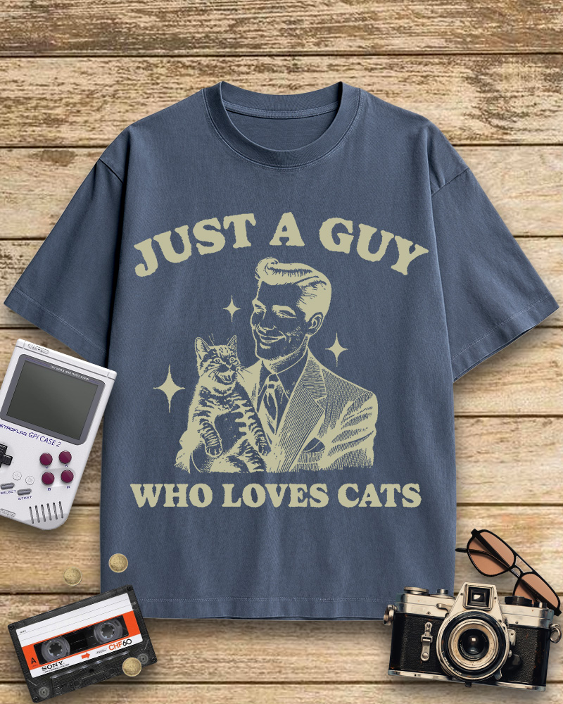 TheRetroTee Cat Lover 1960s Cotton T-Shirt