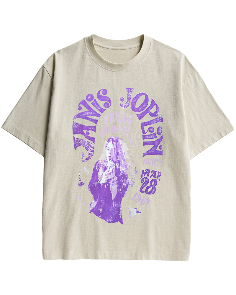 TheRetroTee JANIS JOPLIN 1970s Cotton T-Shirt