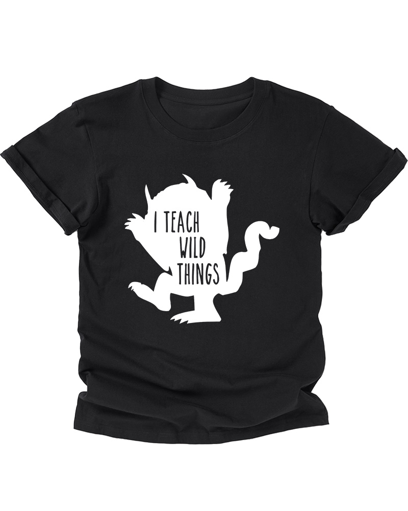 TheRetroTee I Teach Wild Things 1960s Kids T-Shirt